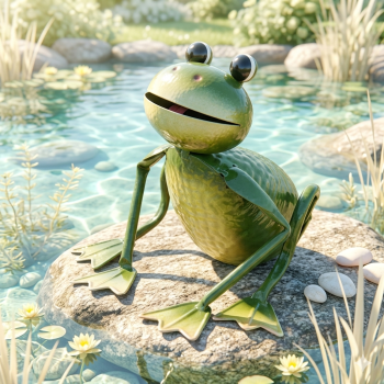 Hübscher Frosch Maxi ca. 22 cm - Dekofigur