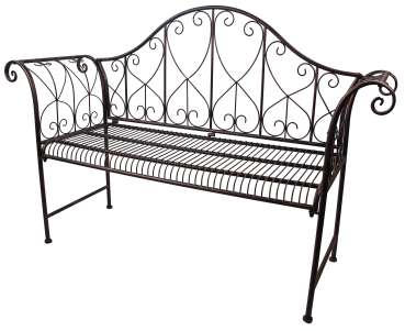 Preview: Elegante Gartenbank Eliza aus Metall – stilvoller Komfort für deinen Außenbereich