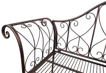 Preview: Elegante Gartenbank Eliza aus Metall – stilvoller Komfort für deinen Außenbereich