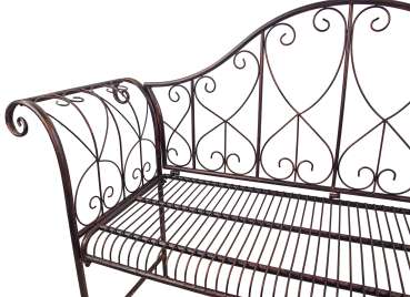 Elegante Gartenbank Eliza aus Metall – stilvoller Komfort für deinen Außenbereich