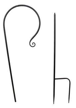 Preview: Eleganter Bischofsstab aus Metall – Stilvolle Aufhängung für Garten & Balkon