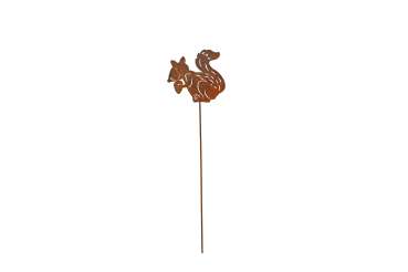 Preview: Gartenstecker Eichhörnchen – dekorativer Metallstecker für Garten, Beet & Blumentopf