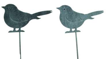 2er Set Liebliche Gartenstecker Vogel - Gartendekoration