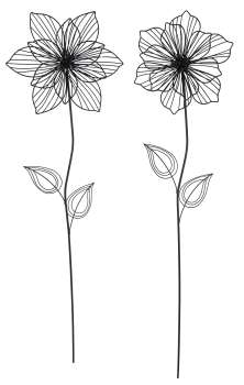 Beeindruckender Gartenstecker Blume Lili - 2er Set