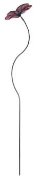 Zauberhafter Gartenstecker Glasblume rosa - ca. 100 cm - Gartendekoration