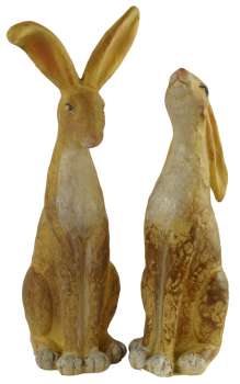 2er Set Hübsches Hasenpaar ca. 16 cm – Dekofiguren