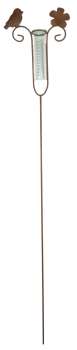 Schöner Regenmesser Blume und Vogel ca. 120 cm - Gartendekoration