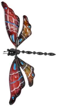 3er Set Farbenfrohe Gartenstecker Libelle ca. 55 cm - Gartendekoration