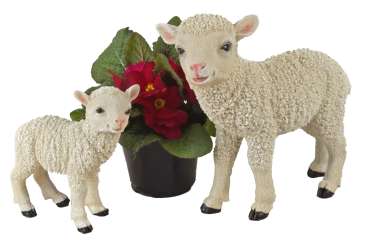 Preview: Dekoratives Lamm – Liebevolle Garten- und Wohnraumdekoration