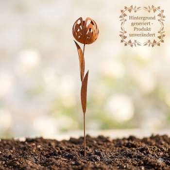 Wunderschöner Gartenstecker Tulpe ca. 120 cm - Gartendekoration