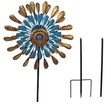 Preview: Elegantes Windrad – Kunstvolles Design aus Metall für Ihren Garten