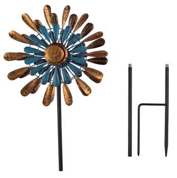 Preview: Elegantes Windspiel im Blumen-Design – Ein Hauch von Charme für Ihren Garten