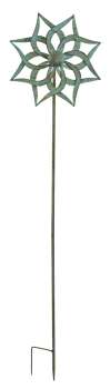 Charmantes Windrad mit antik grünem Rotor ca. 132 cm - Gartendekoration