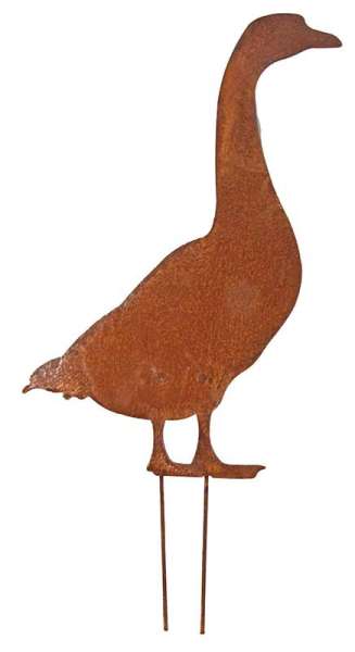 Metall-Gänse im Rostlook – Charmante Gartenstecker für Frühling & Sommer