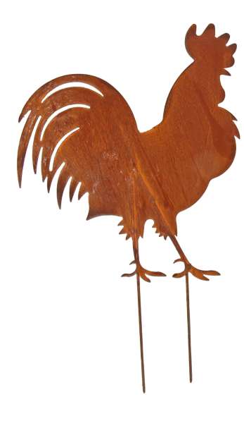 Rost-Deko Gartenstecker „Hahn & Henne“ – Landhaus-Charme für Ihren Garten