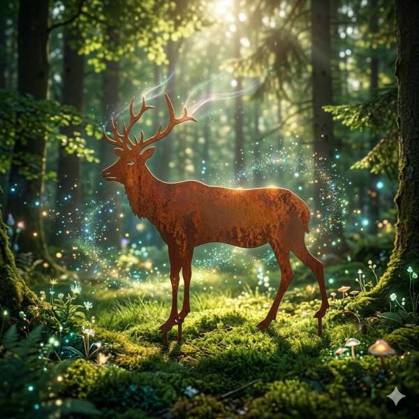 Imposanter Beetstecker Hirsch braun ca. 86 cm - Gartendekoration