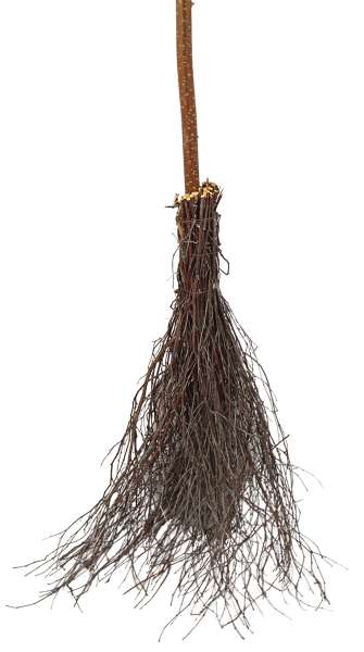 Natürlicher handgefertigter Reisigbesen ca. 160 cm - Gartendekoration