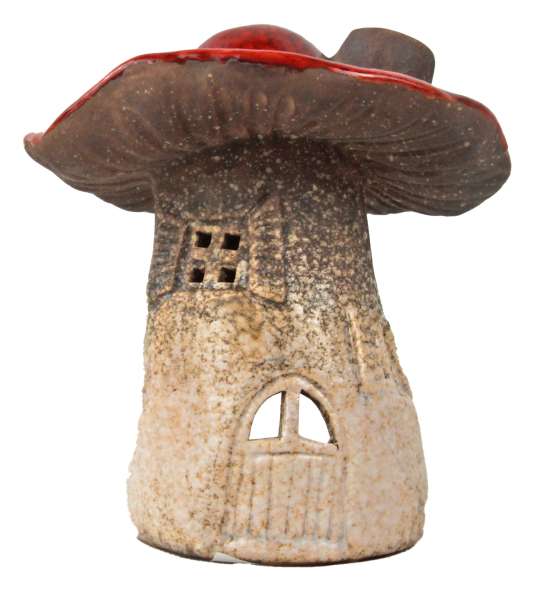 3er Set Keramik Pilz Windlichter – Handgemachte Teelichthalter & Märchenhafte Gartendeko