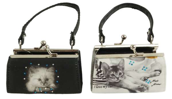 2er Set Liebliche Geldtasche Katze