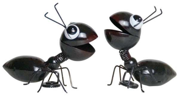 2er Set Süße Magnet Ameisen schwarz ca. 9 cm - Dekofigur