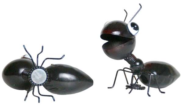 2er Set Süße Magnet Ameisen schwarz ca. 9 cm - Dekofigur