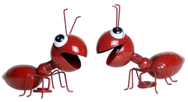 2er Set Süße Magnet Ameisen rot ca. 9 cm - Dekofigur