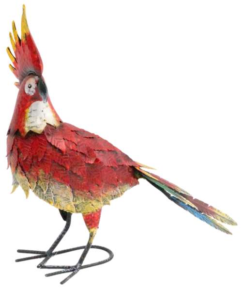 Atemberaubender Papagei rot ca. 43 cm - Dekofigur