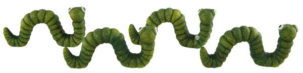 4er Set Putzige Raupe Xaver ca. 6 cm - Dekofigur