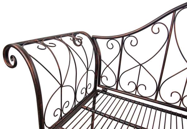 Elegante Gartenbank Eliza aus Metall – stilvoller Komfort für deinen Außenbereich