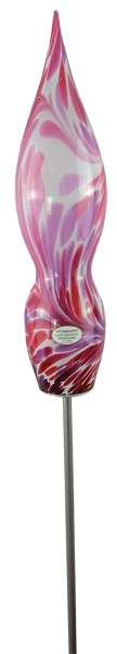 Einzigartige handgefertigte Glasspitze rosa ca. 155 cm - Gartendekoration