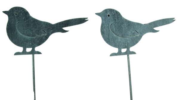 2er Set Liebliche Gartenstecker Vogel - Gartendekoration