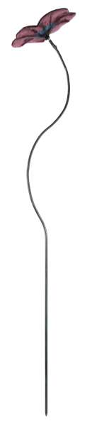 Zauberhafter Gartenstecker Glasblume rosa - ca. 100 cm - Gartendekoration