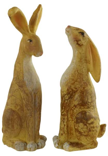 2er Set Hübsches Hasenpaar ca. 16 cm – Dekofiguren