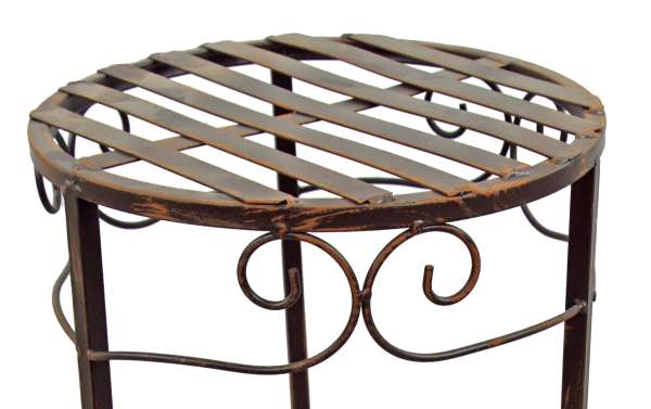 Eleganter Metall-Blumenständer im Vintage-Look Tecla klein ca. 20 cm - Gartendekoration