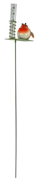 Wunderschöner Regenmesser Rotkehlchen - Höhe ca. 85 cm