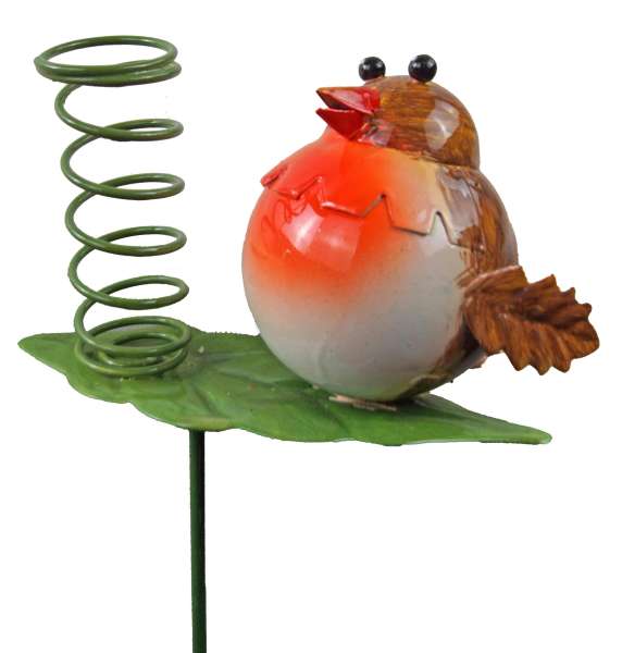 Wunderschöner Regenmesser Rotkehlchen - Höhe ca. 85 cm