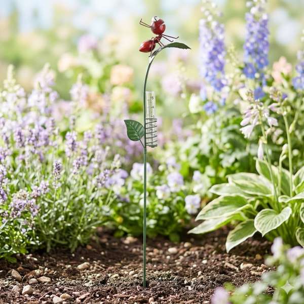 Dekorativer Gartenstecker „Ameise“ – Ihr charmanter Regenmesser für ein grünes Paradies!