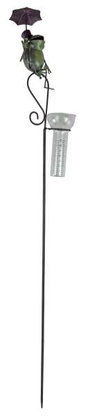 Wunderschöner Regenmesser Frosch Flori mit Schirm