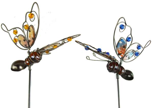 Zauberhafter Gartenstecker Schmetterling - Set 4 tlg.