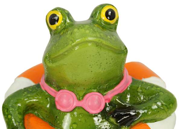 3er Set Lustiges Schwimmtier Frosch im Reifen ca. 8 cm - Teichdekoration
