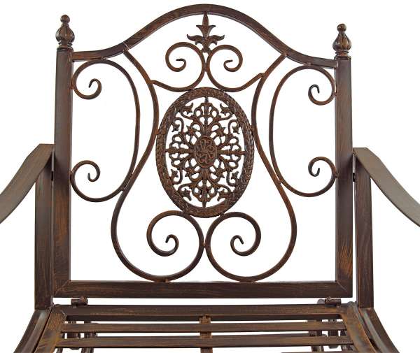 Romantischer Schaukelstuhl aus Metall - Gartenmöbel Sitzgarnitur