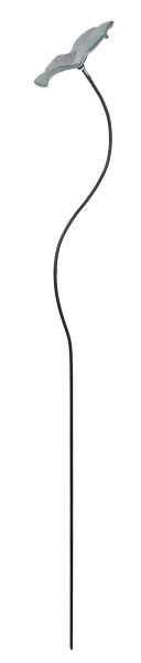 Zauberhafter Gartenstecker Glasblume weiß mit lila Rand - ca. 100 cm - Gartendekoration