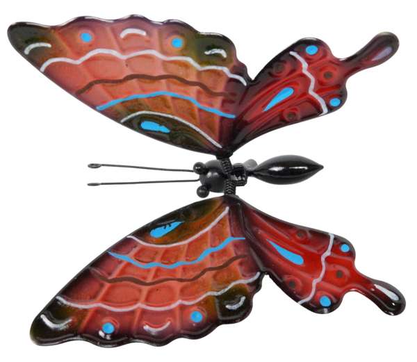 3er Set Farbenfrohe Gartenstecker Schmetterlinge Apollo ca. 55 cm - Gartendekoration