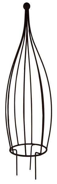 Elegante Rankhilfe Topiary in rostoptik