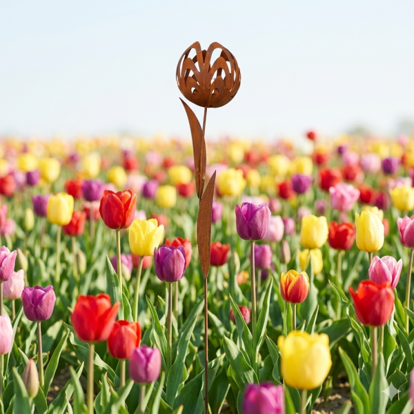 Wunderschöner Gartenstecker Tulpe ca. 120 cm - Gartendekoration