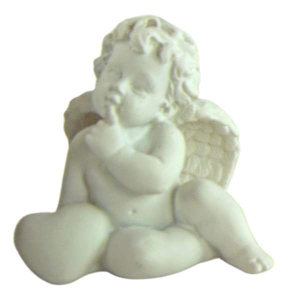 4er Set Goldige Engel mit Herz ca. 5 cm - Dekoration